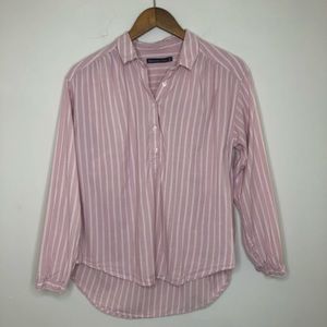 Abercrombie $ Fitch Striped Pink Button Down